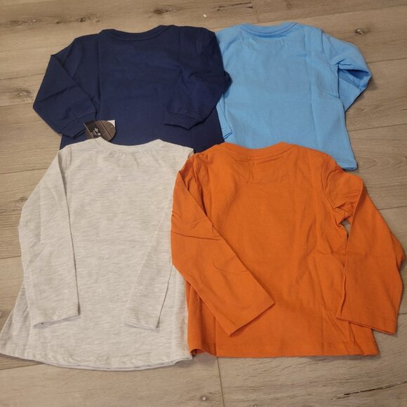 4 Toddler Boys Long Sleeve Shirts Tops Sz 3T Superhero Sonic Dinosaur Hunting - Picture 5 of 5